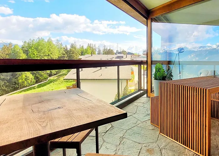 L'avantgardiste, Spacious 6 Bedrooms Duplex, Panoramic View Apartament Crans-Montana