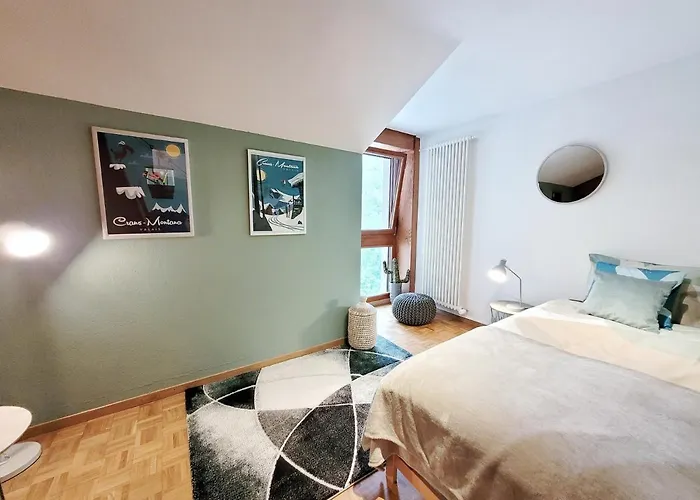 Апартаменты L'avantgardiste, Spacious 6 Bedrooms Duplex, Panoramic View Кран-Монтана